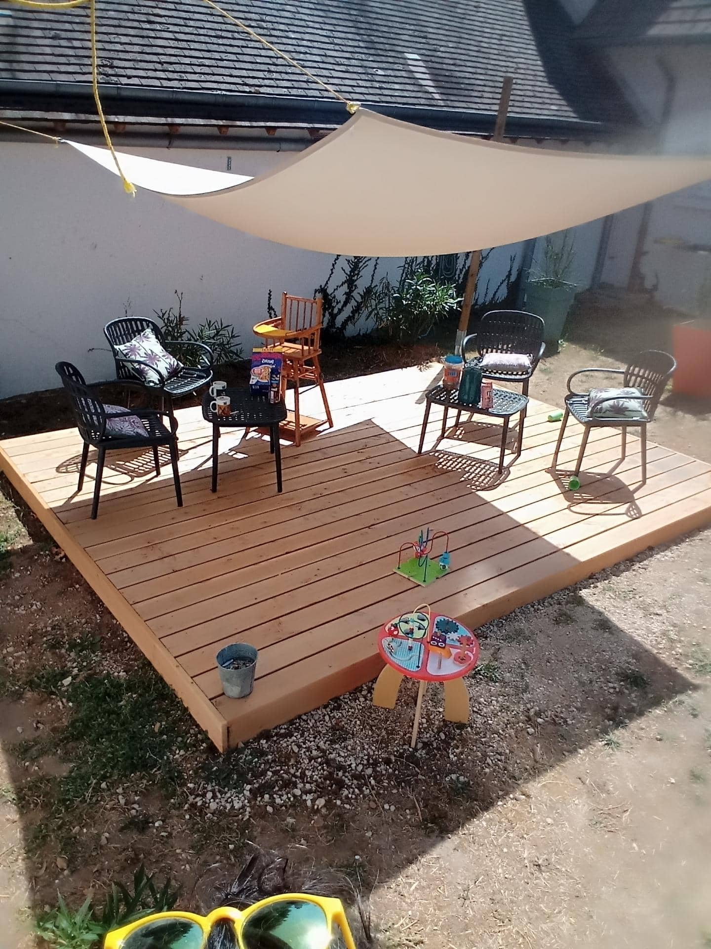 Terrasse maison des invites gite rayon de sologne
